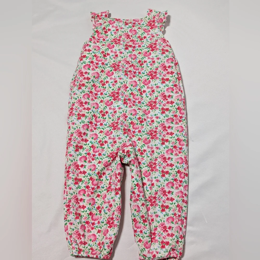 Ralph Lauren Floral Smocked Ruffle Jumpsuit | 18M